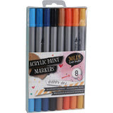 Tusjer med dobbelt tupp 8 stk | Art & Craft