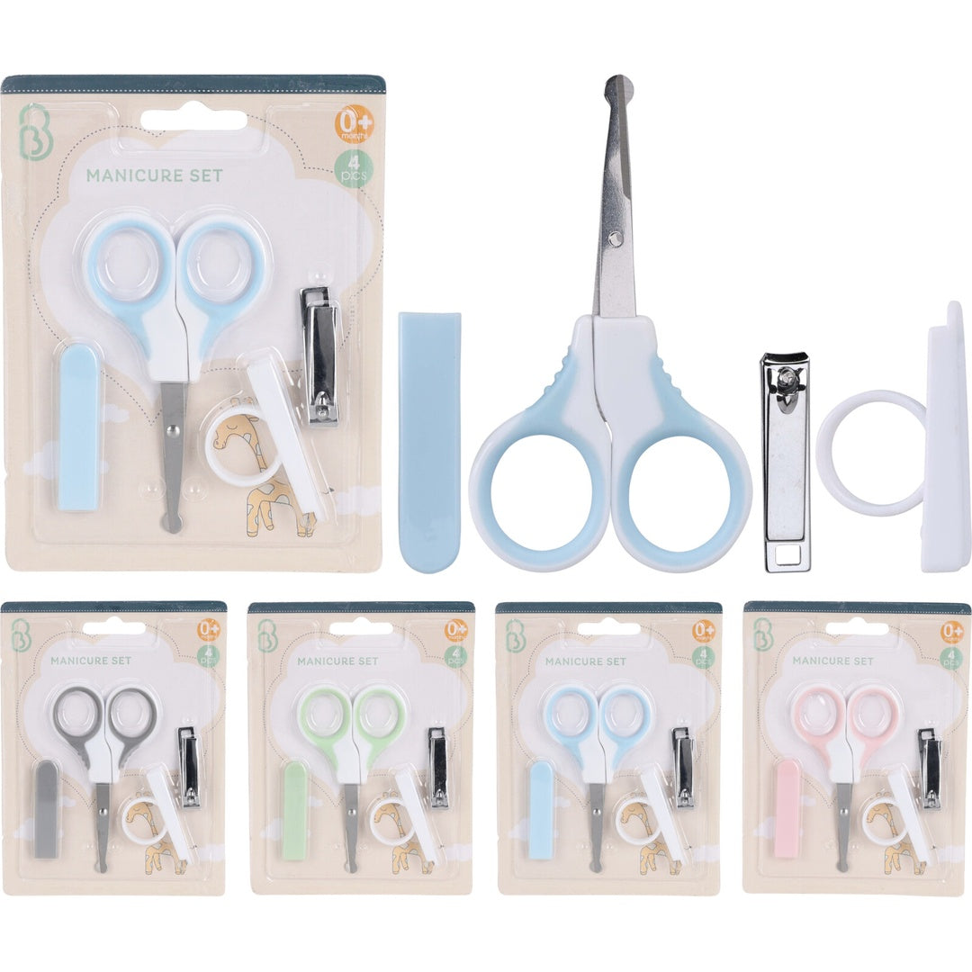 Manikyrsett for baby, 4 deler | Flere farger