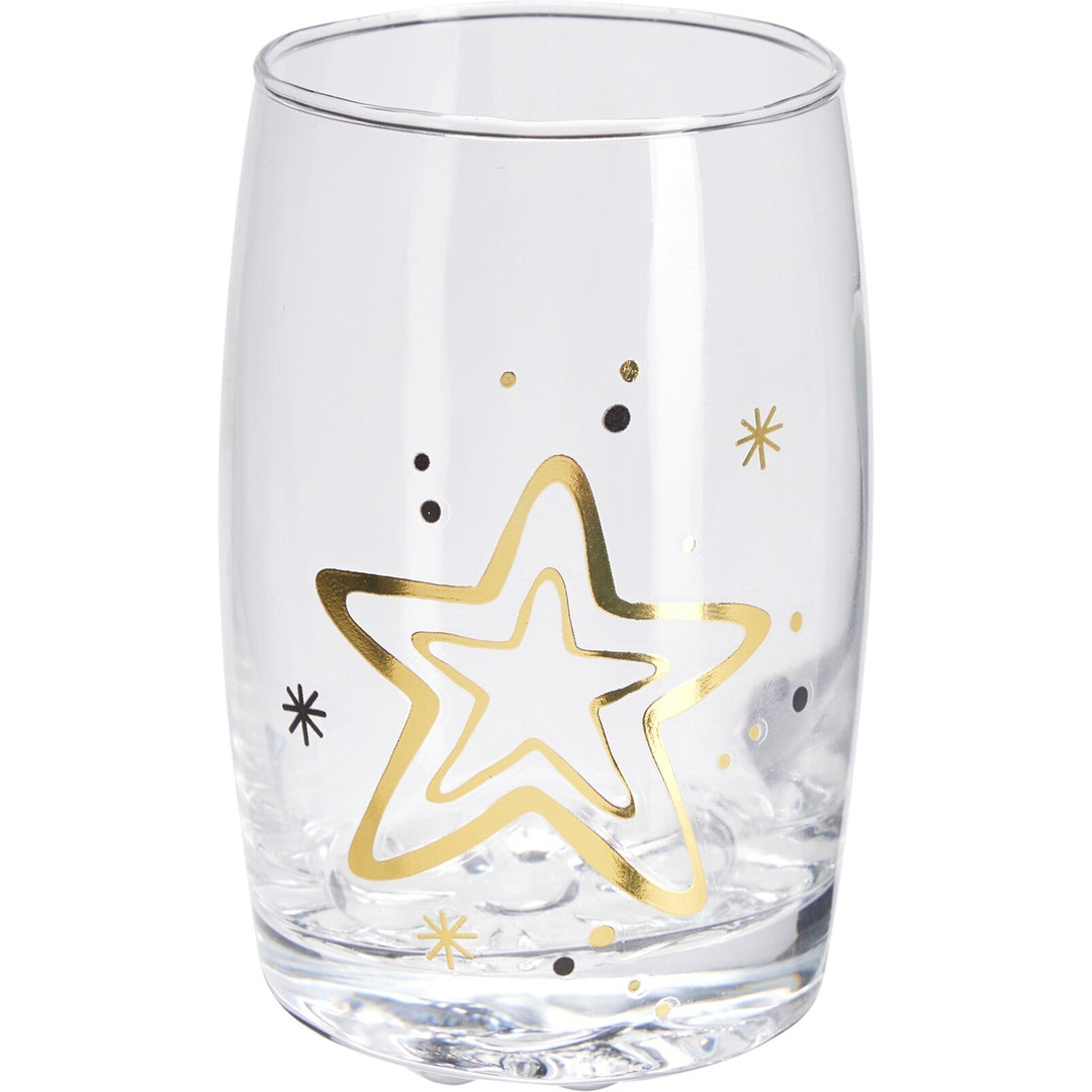 Drikkeglass Jul Gulltekst 2pk 300ml | 2ass