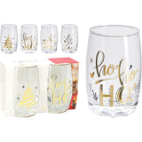 Drikkeglass Jul Gulltekst 2pk 300ml | 2ass