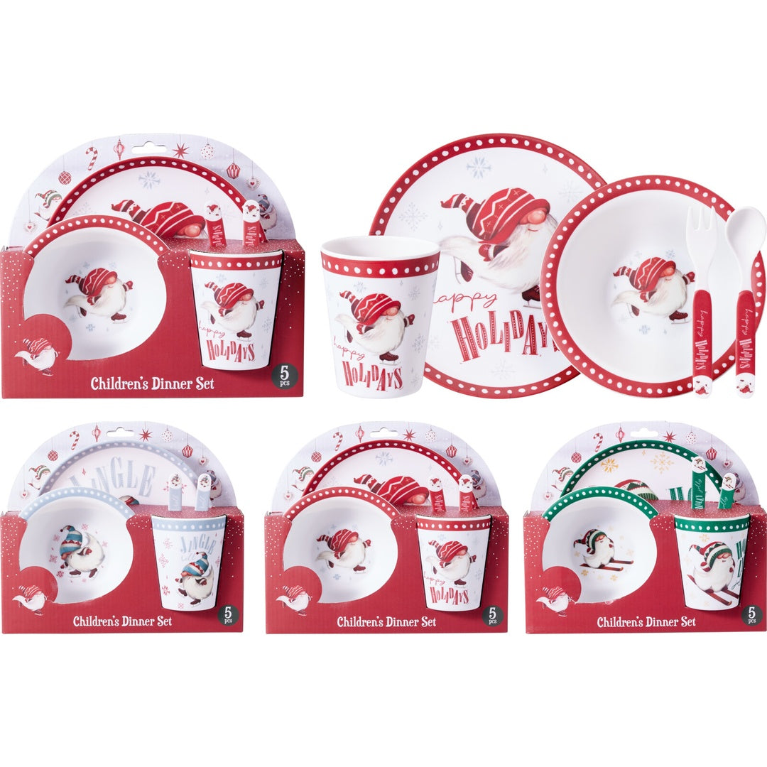 Spisesett Julemotiv Melamin 5 deler | Excellent Houseware