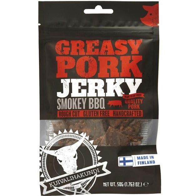Kuivalihakundi Greasy Pork Jerky Røkt BBQ 150g