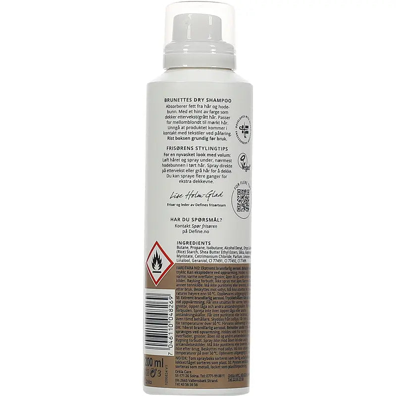 Define dry shampoo 200 ml brunettes | Tørrsjampo