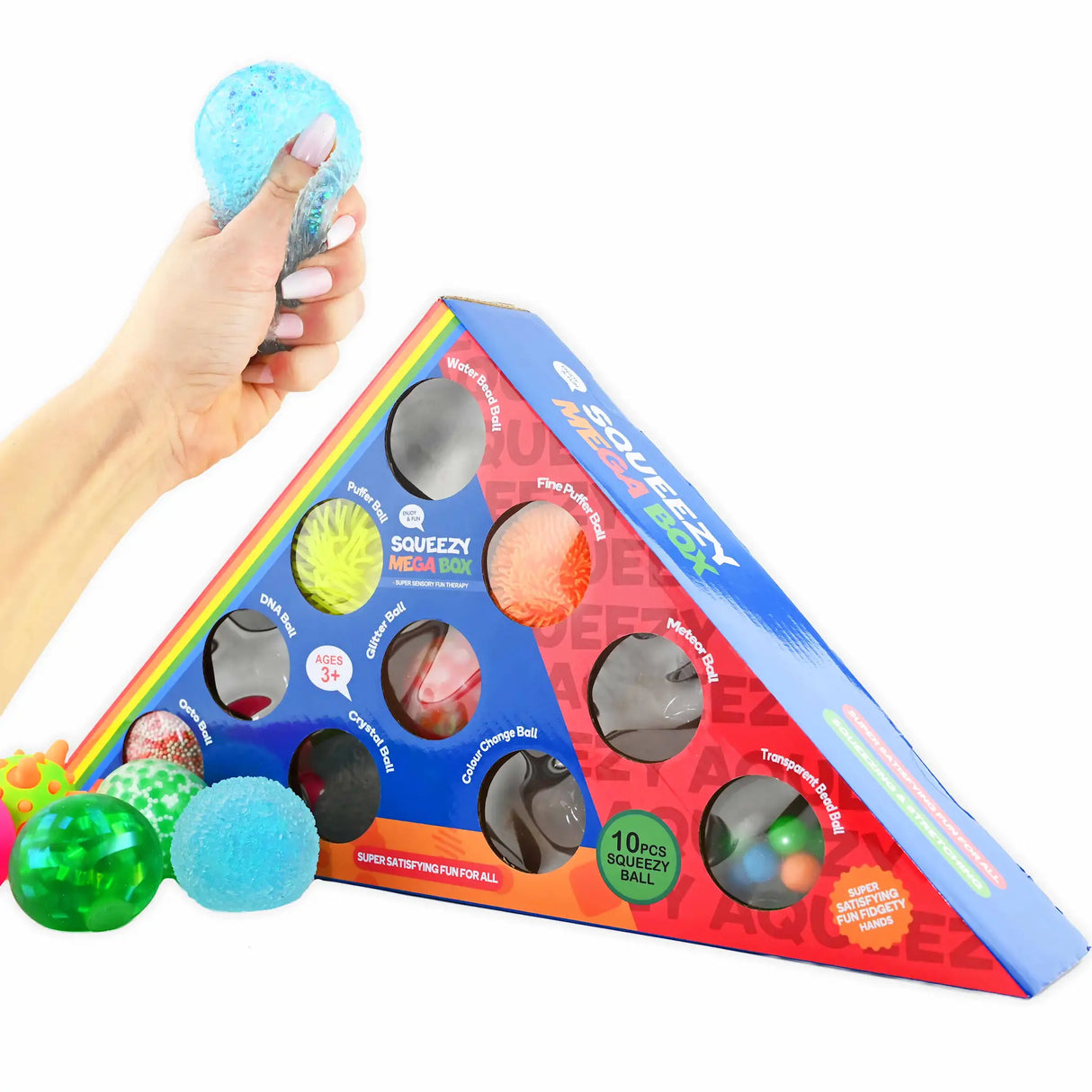 Squeeze Ball Gavesett 10pk | Klemmeleker og Fidget Toys