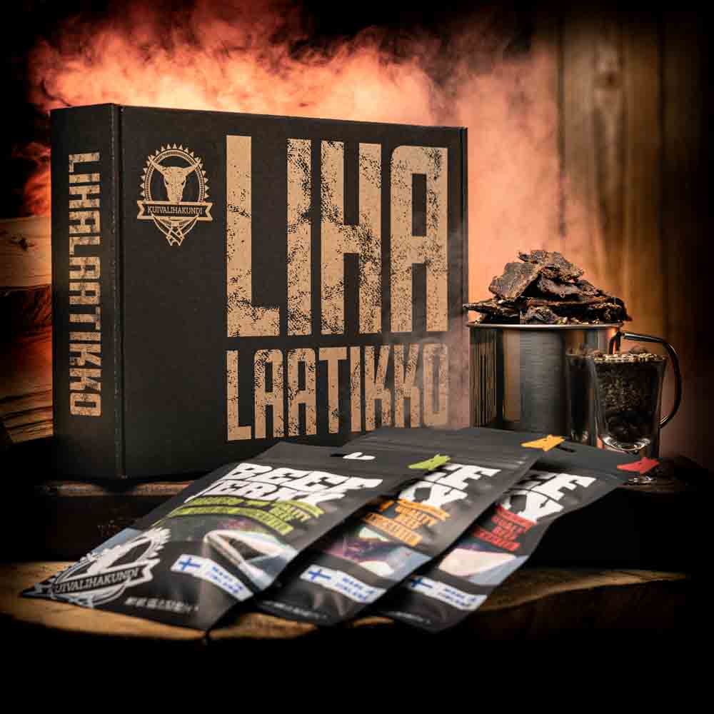 Kuivalihakundi The Meat Box 8pk | Jerky Gaveeske 330g