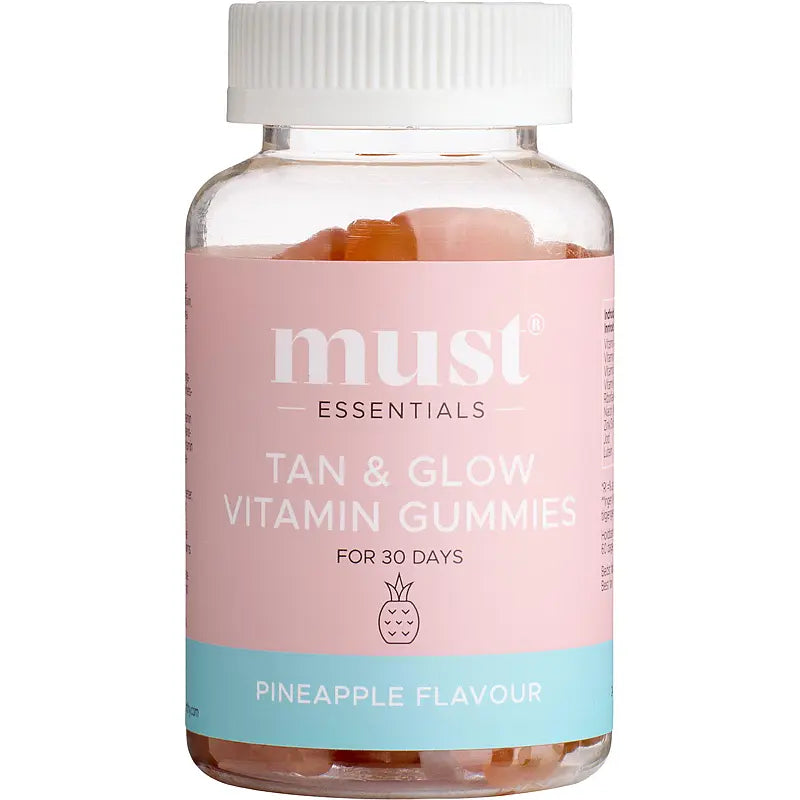 Must Essentials Tan & Glow Vitamingummi | Ananassmak 180g