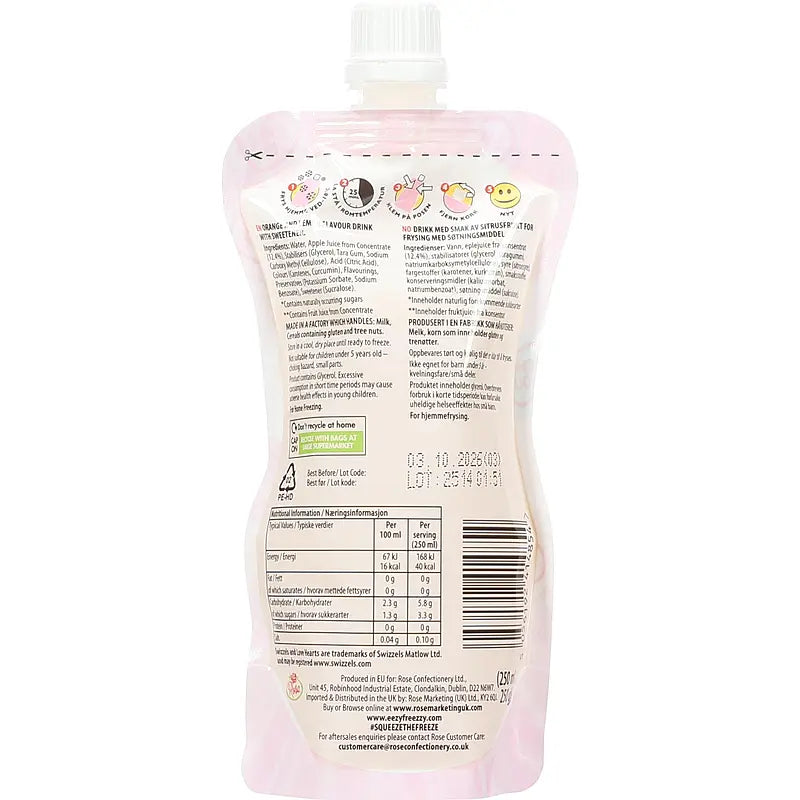 Swizzels Love Hearts Slush 250ml | Lag slush hjemme