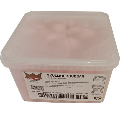 Franssons Konfektyrer Skumjordbær 1,2 kg Storpakk