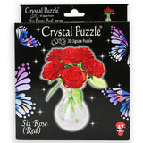 3D Crystal Puzzle Røde Roser | 47 Deler