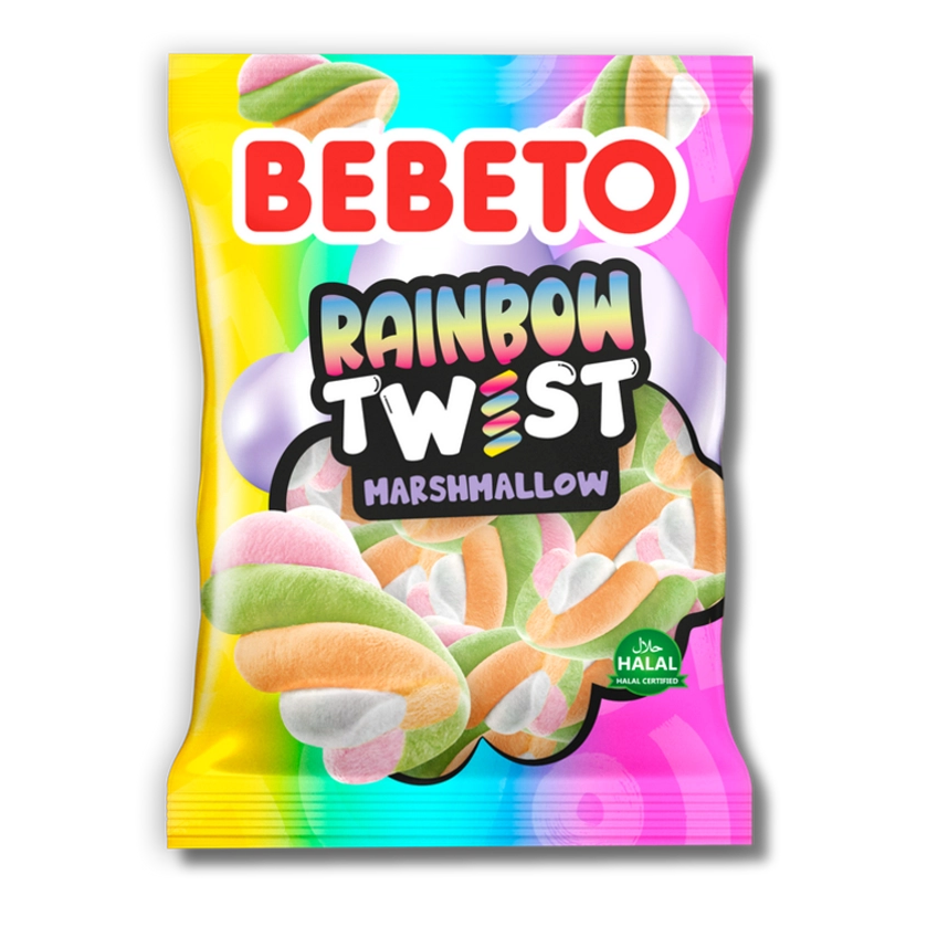 Bebeto Marshmallow Rainbow Twist 60 g