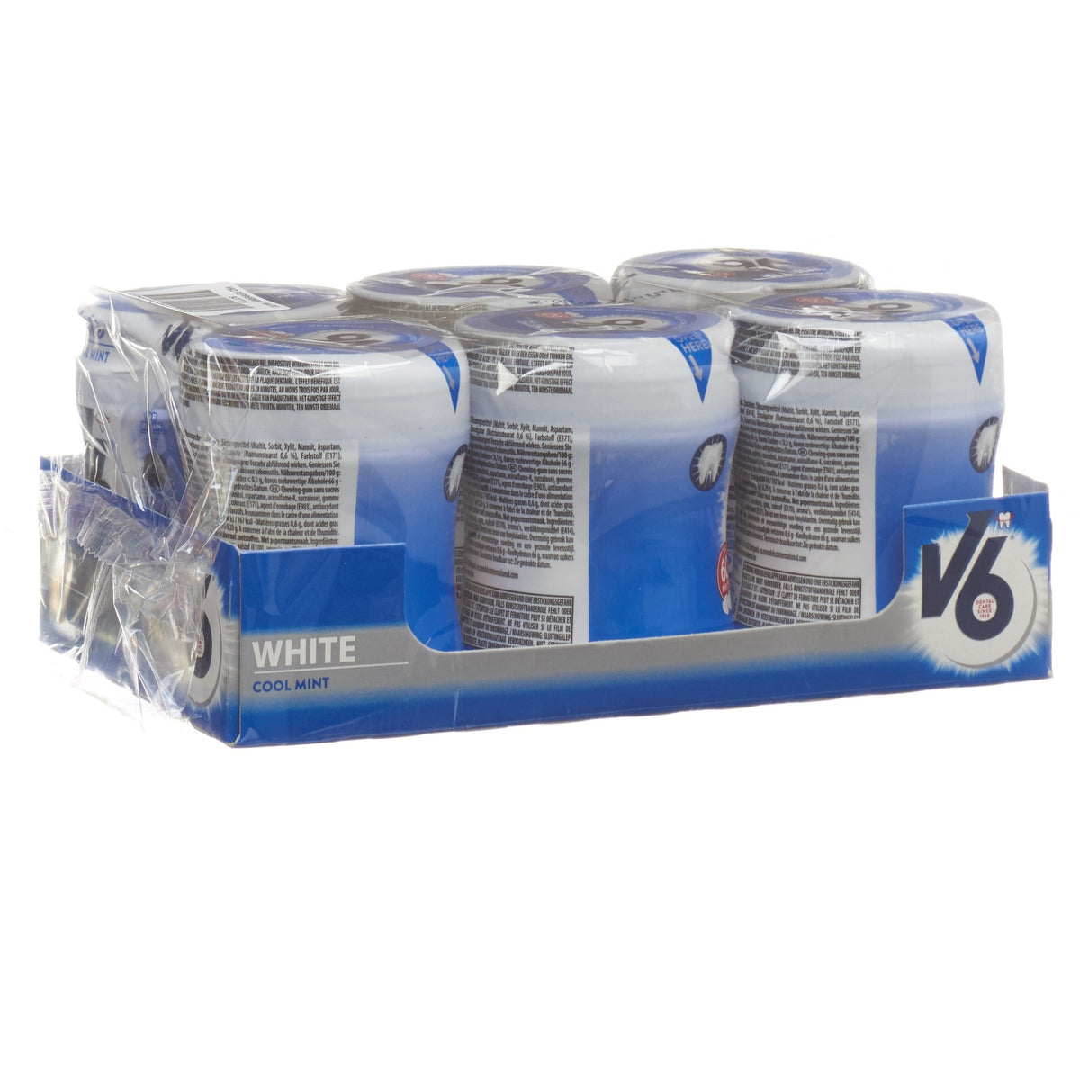 Datodeal - V6 White Tyggegummi Cool Mint 6x60pk | Storpakk