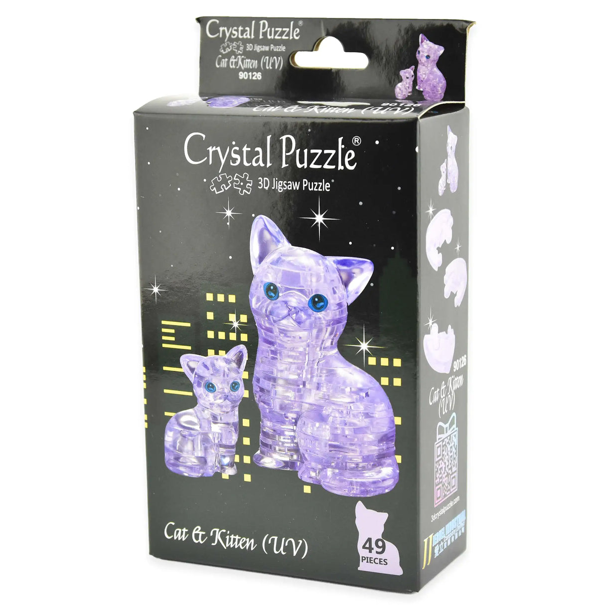 3D Crystal Puzzle Katt og Kattunge | 49 Deler