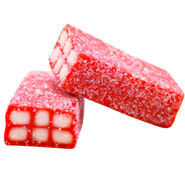 Damel Jordbær Fizzy Sticks 1 kg Storpakk