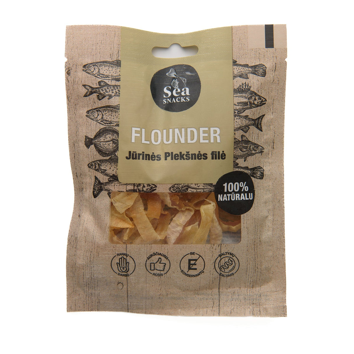 Sea Snacks Tørrfisk Tørket Rødspette 30g