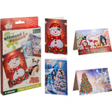 Julekort Diamond Painting Sett 4stk | Art & Craft
