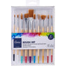 Penselsett 10pk | 2 farger | Trehåndtak