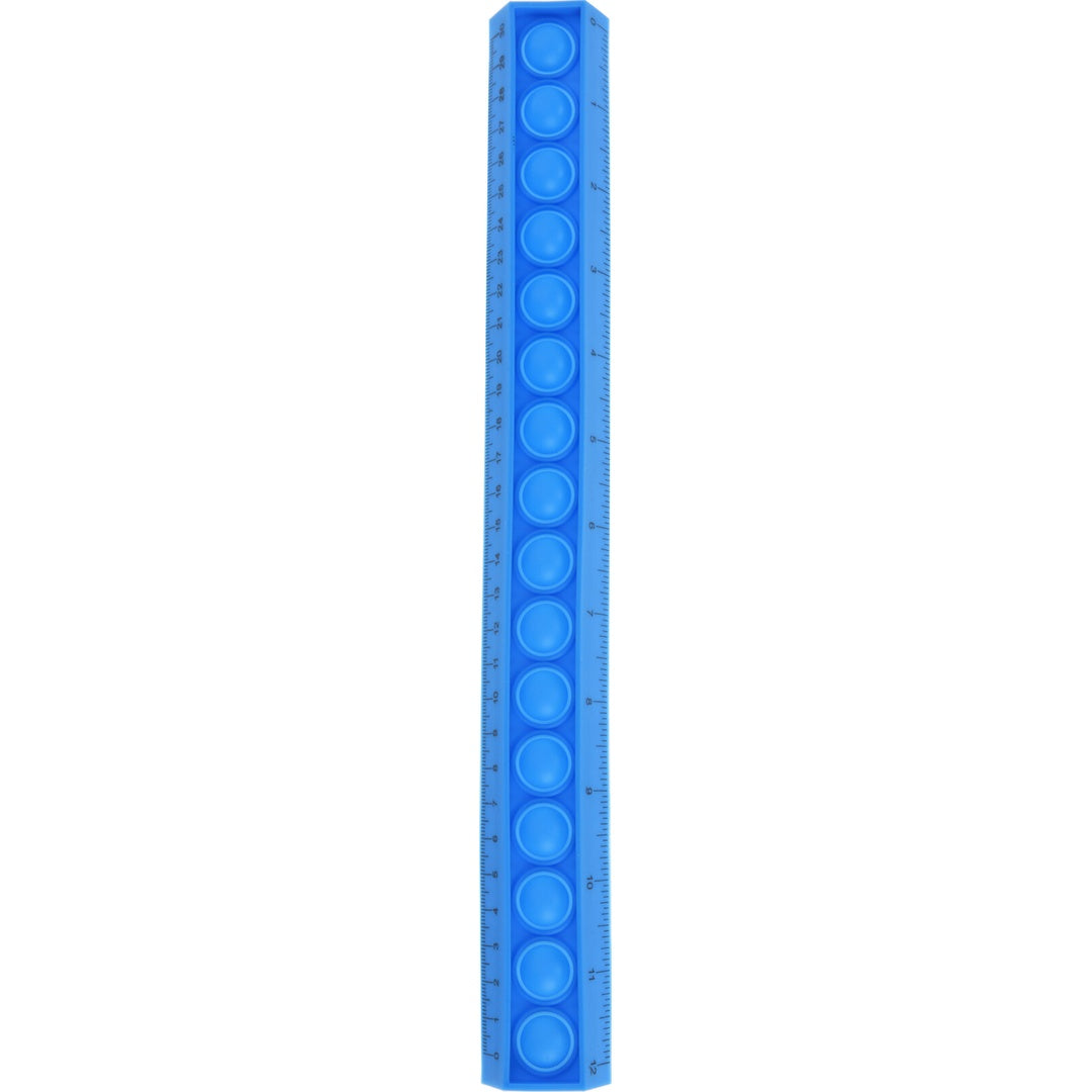 Pop it Linjal i Silikon | 30 cm | 4 farger