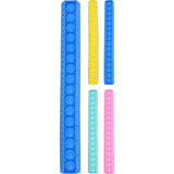 Pop it Linjal i Silikon | 30 cm | 4 farger
