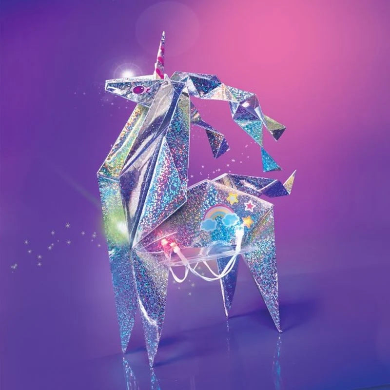 4M KidzMaker Holografisk Light-Up Origami Enhjørning