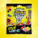 Brain Blasterz Sour Wormz 100g | Sure vingummiormer