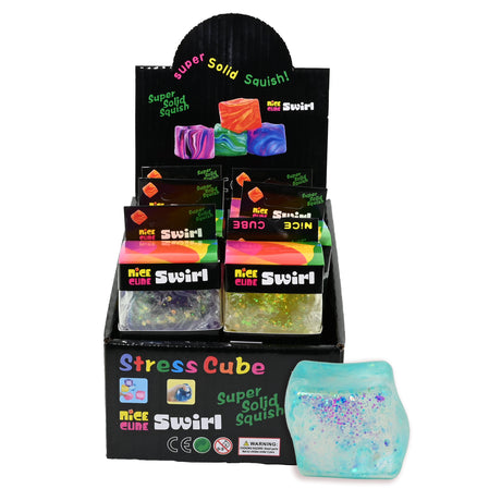 Squeeze Sugar Cube Glitter 5cm - Flere fargevalg