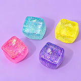 Squeeze Sugar Cube Glitter 5cm - Flere fargevalg