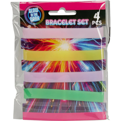 Selvlysende Armbånd 4pk | Glow in the dark