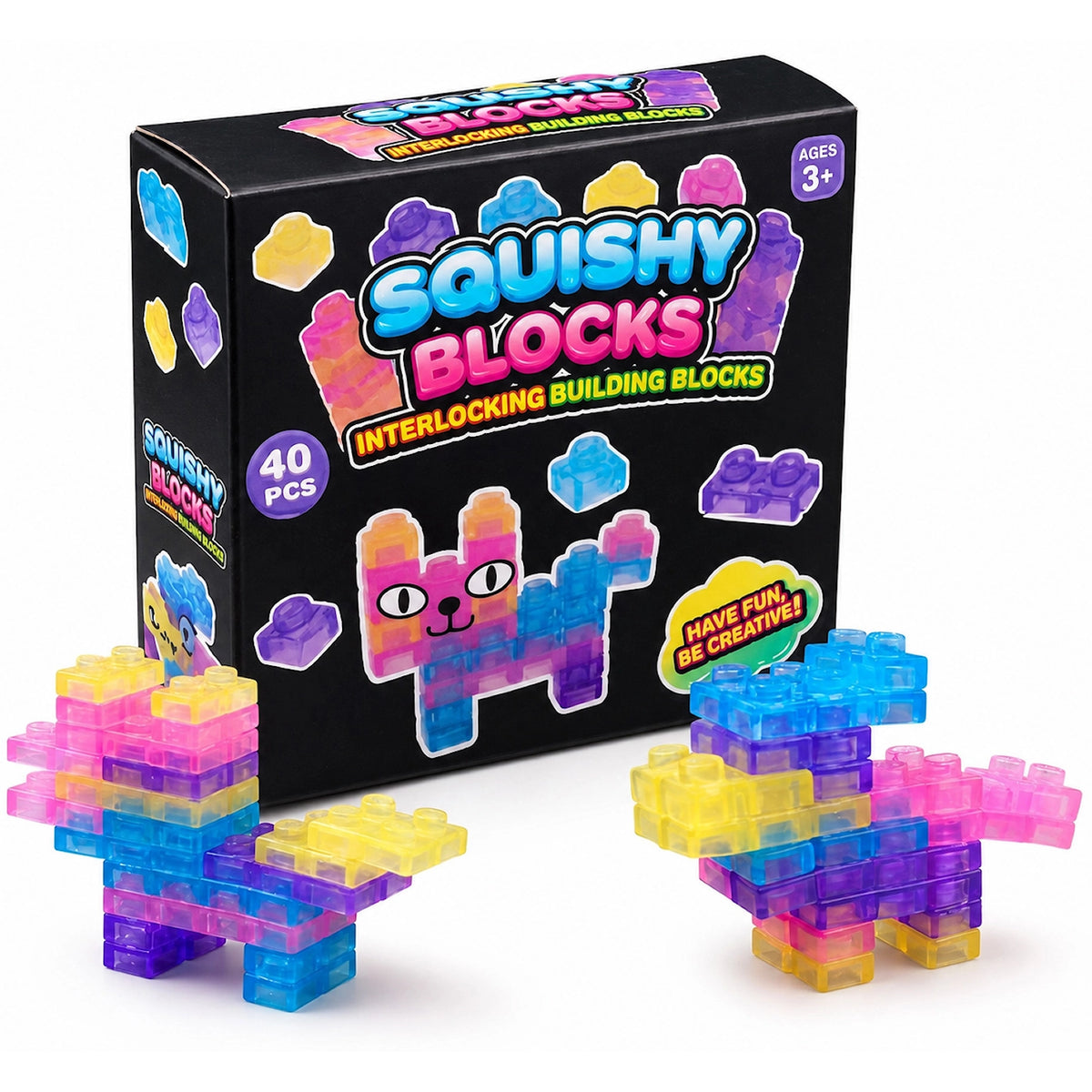 Squishy Soft Blocks Byggeklosser 40 Deler