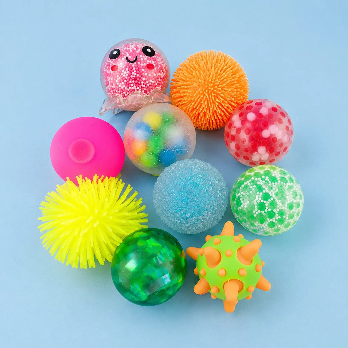 Squeeze Ball Gavesett 10pk | Klemmeleker og Fidget Toys
