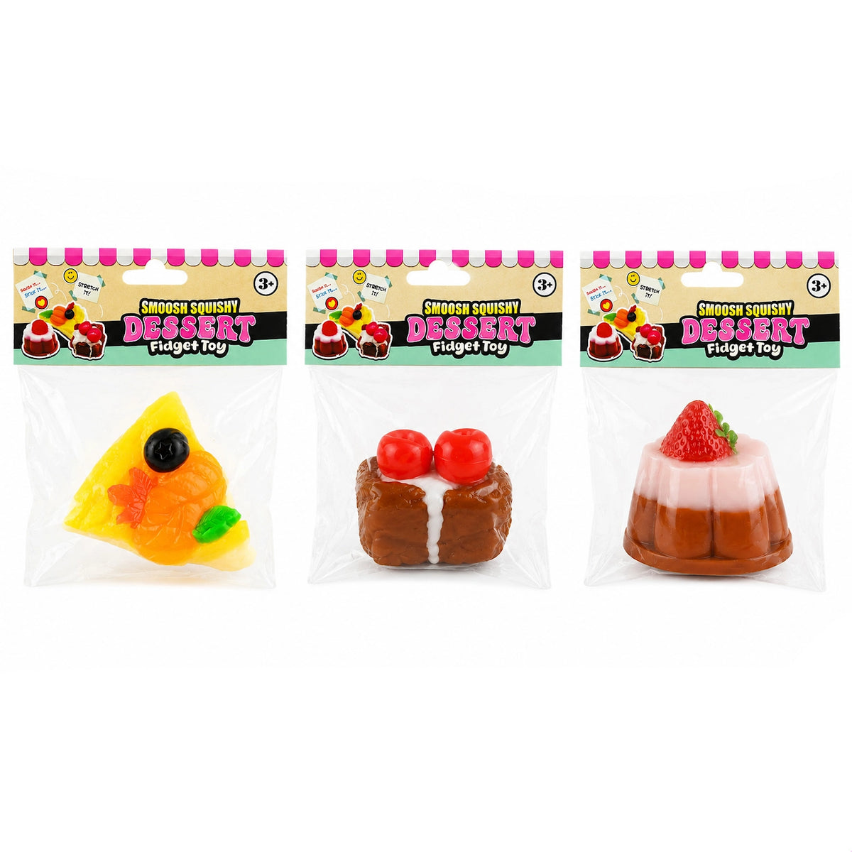 Smoosh Squishy Dessert 8cm | 3 Varianter