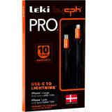 Ladekabel USB-C til Lightning 1m Sort | Leki