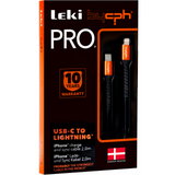 Leki by cph PRO Ladekabel USB-C til Lightning 2m | Svart