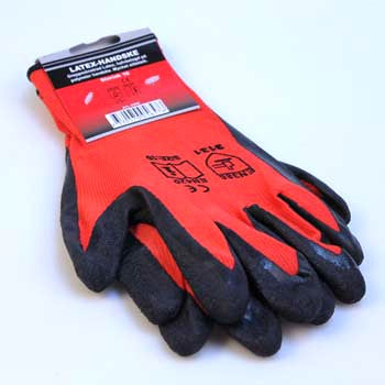 Latexbelagte Arbeidshansker Str. 9 Large