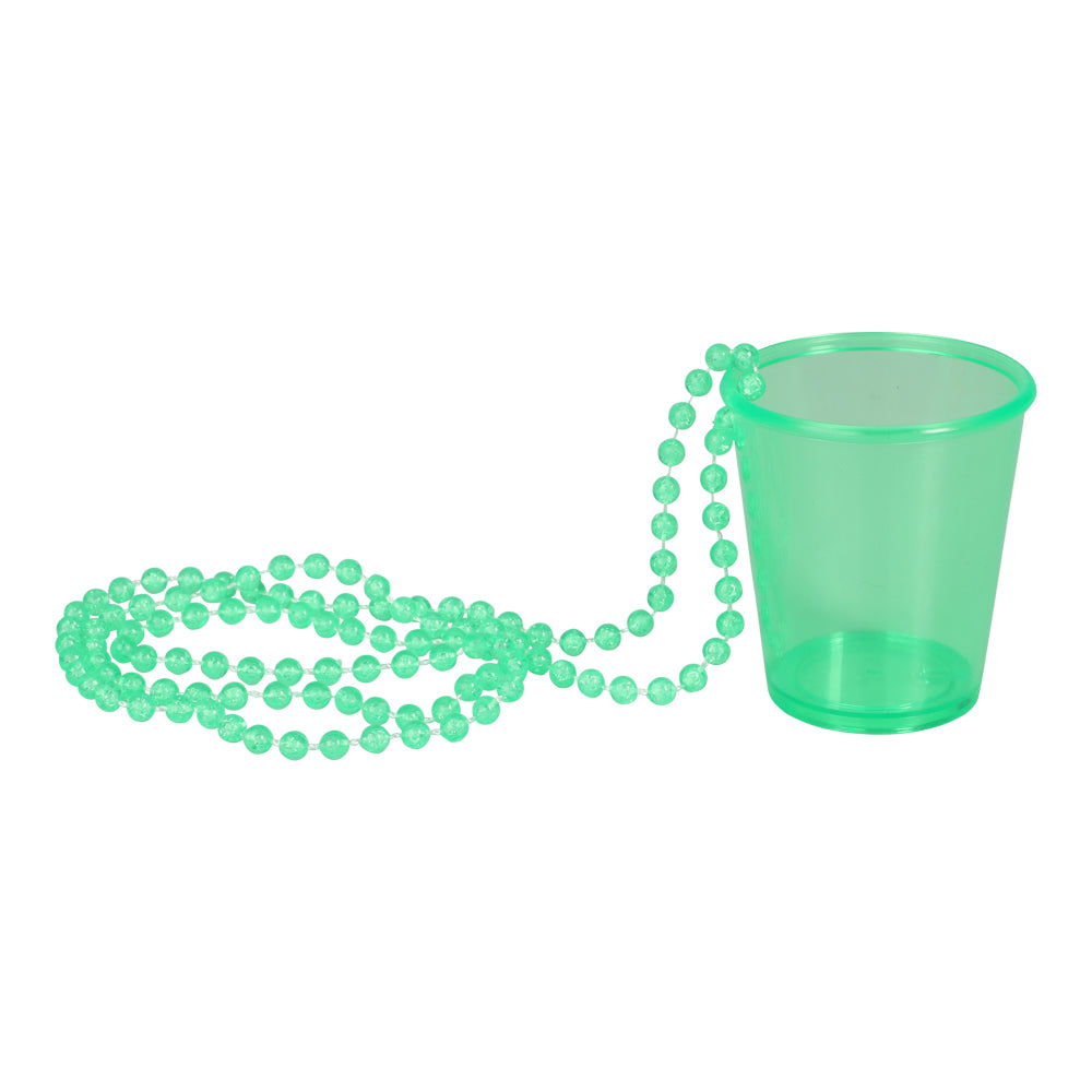 Halskjede shotglass neon grønn