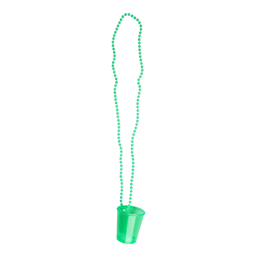 Halskjede shotglass neon grønn