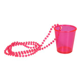 Halskjede shotglass Neon Rosa