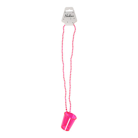 Halskjede shotglass Neon Rosa