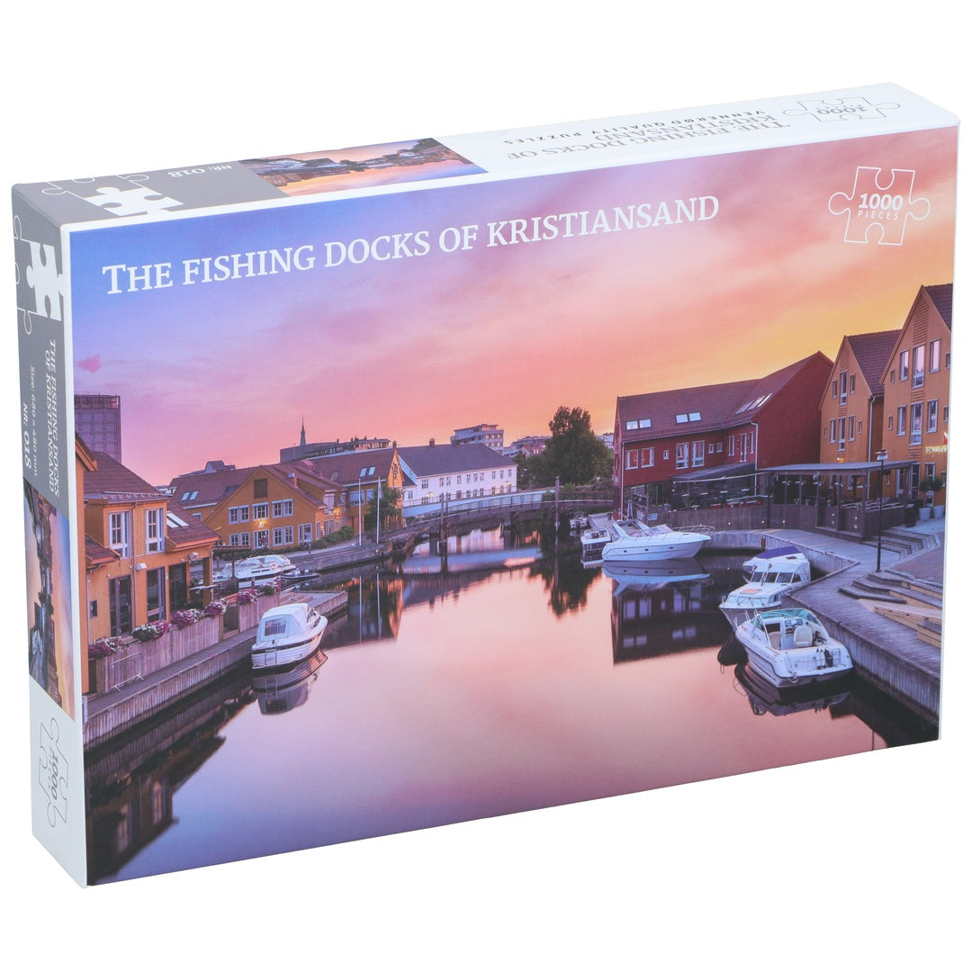 Puslespill 1000 brikker Kristiansand havn | Vennerød