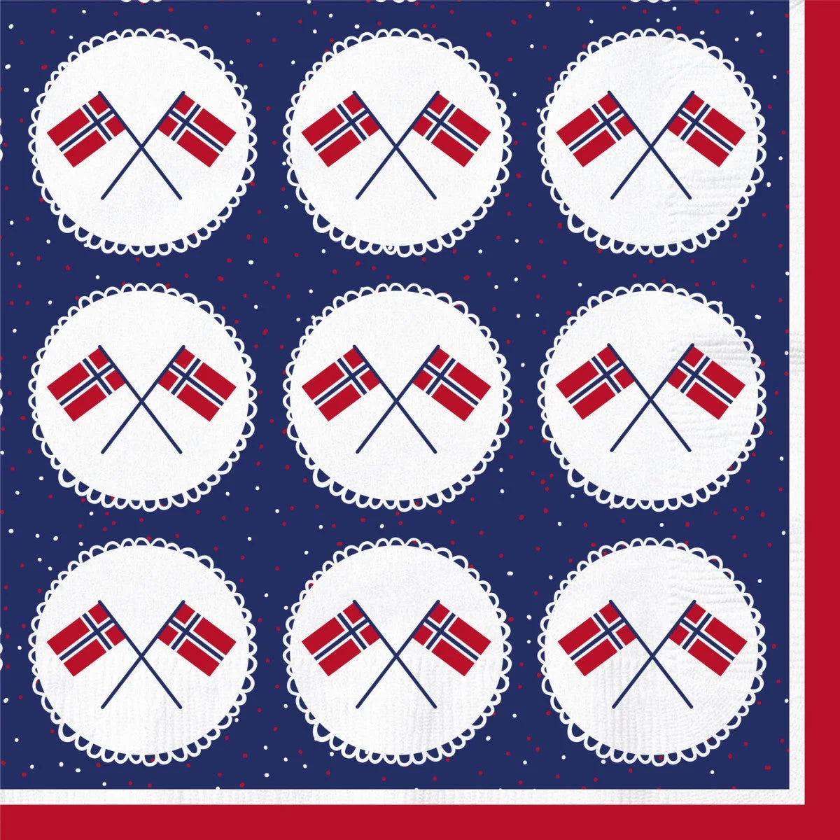 17. mai Servietter 20pk 33x33cm | Norske Flagg