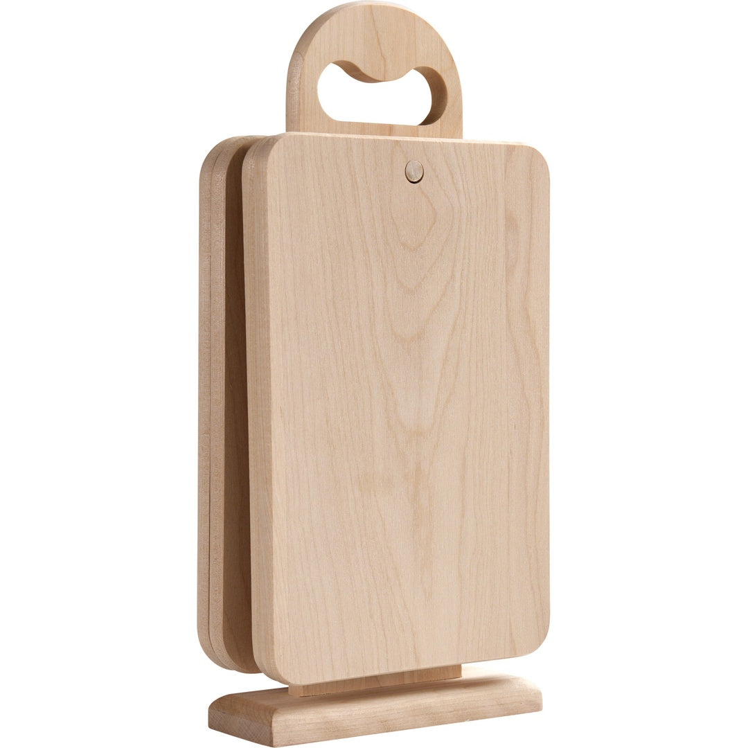 Skjærebrettsett Bambus 4 stk med Holder | Excellent Houseware