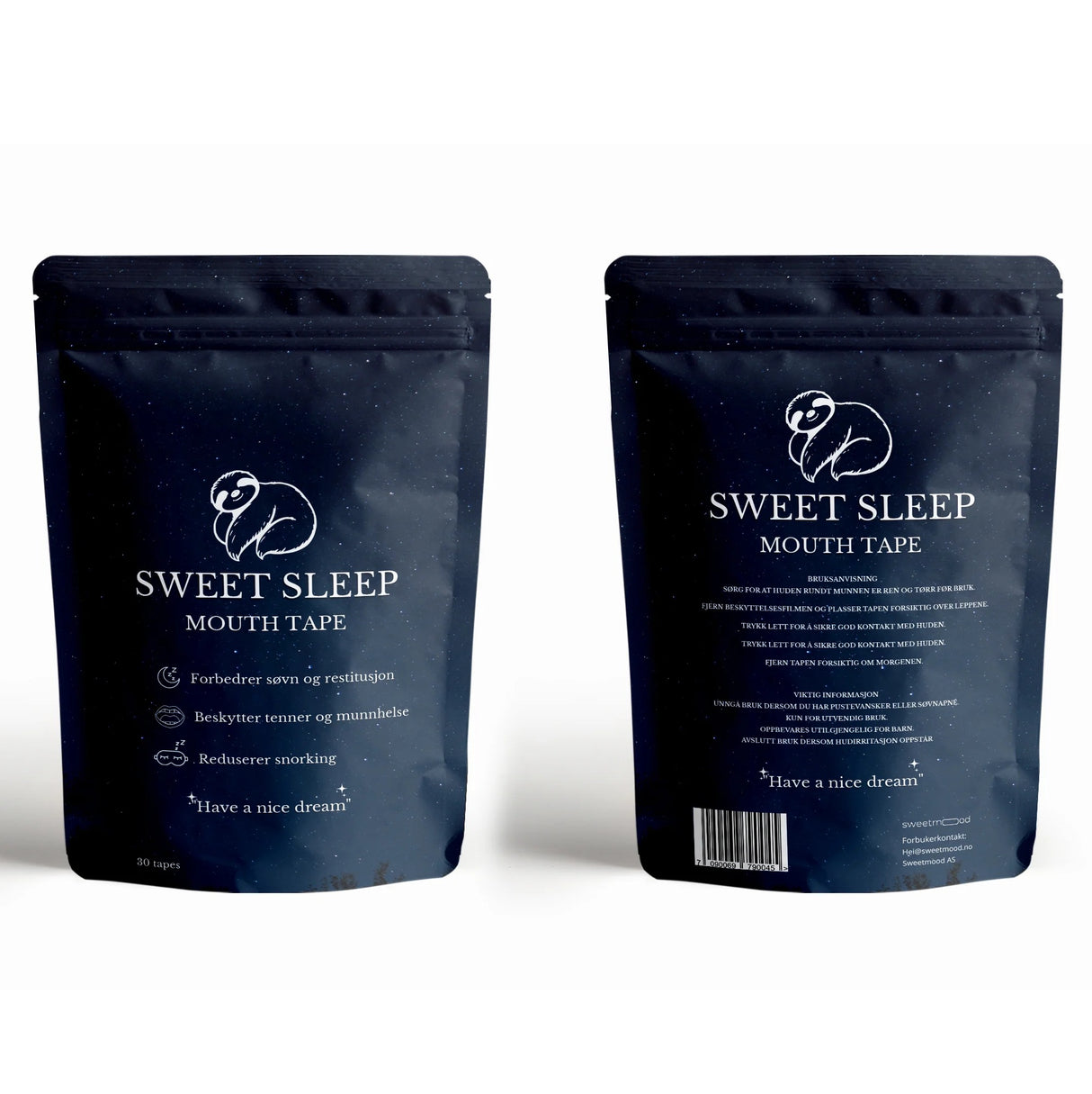 Sweet Sleep Munnteip 30stk | Bedre Nesepusting