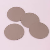 Glassbrikker i Kunstig Skinn Beige 4pk | Ø10cm