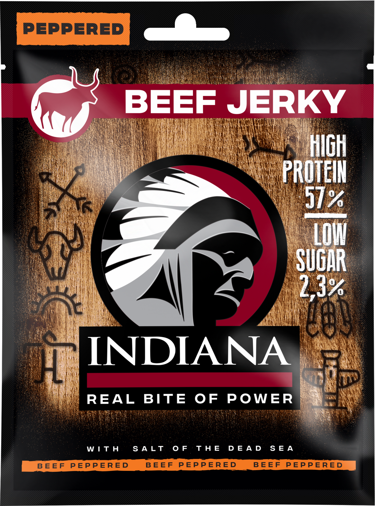 Indiana Beef Jerky Peppered 90g