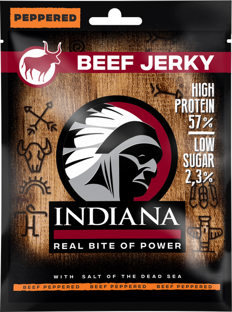 Indiana Beef Jerky Peppered 90g