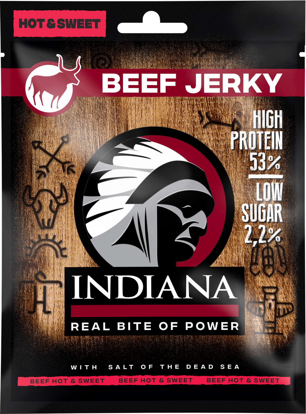 Indiana Beef Jerky Hot & Sweet 90g