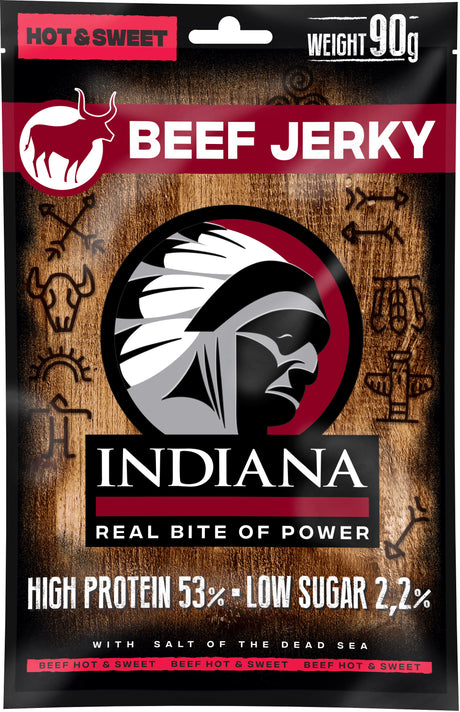 Indiana Beef Jerky Hot & Sweet 90g