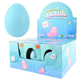 Axolotl Klekkeegg 6cm | Blå eller Rosa | Growing Egg