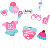 Selfie Fotorekvisitter baby Shower Jente 10stk | Party Casa
