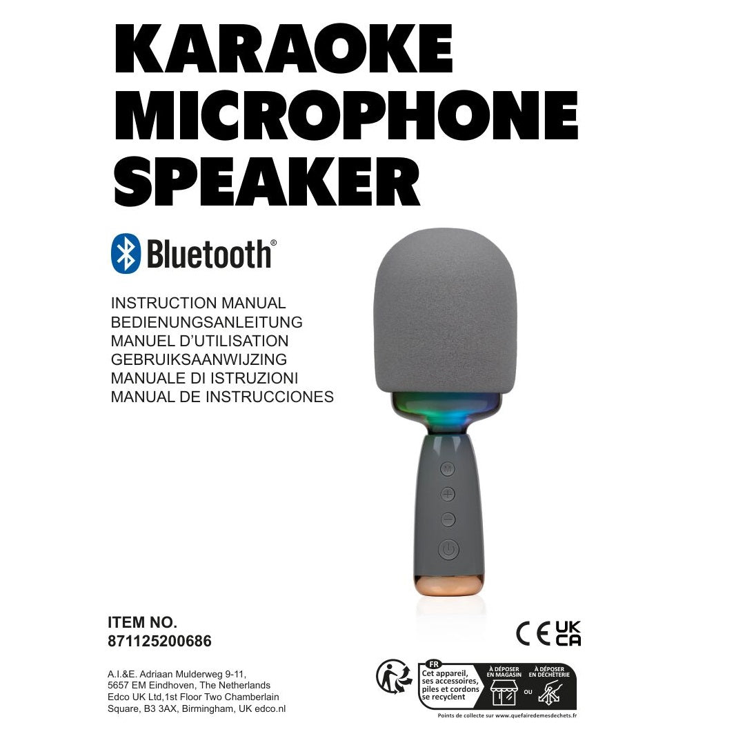 Trådløs Karaoke Mikrofon med Høyttaler | EDM