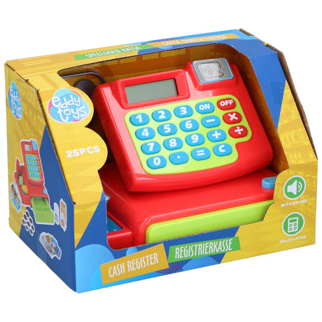 Kasseapparat med 25 deler | Eddy Toys